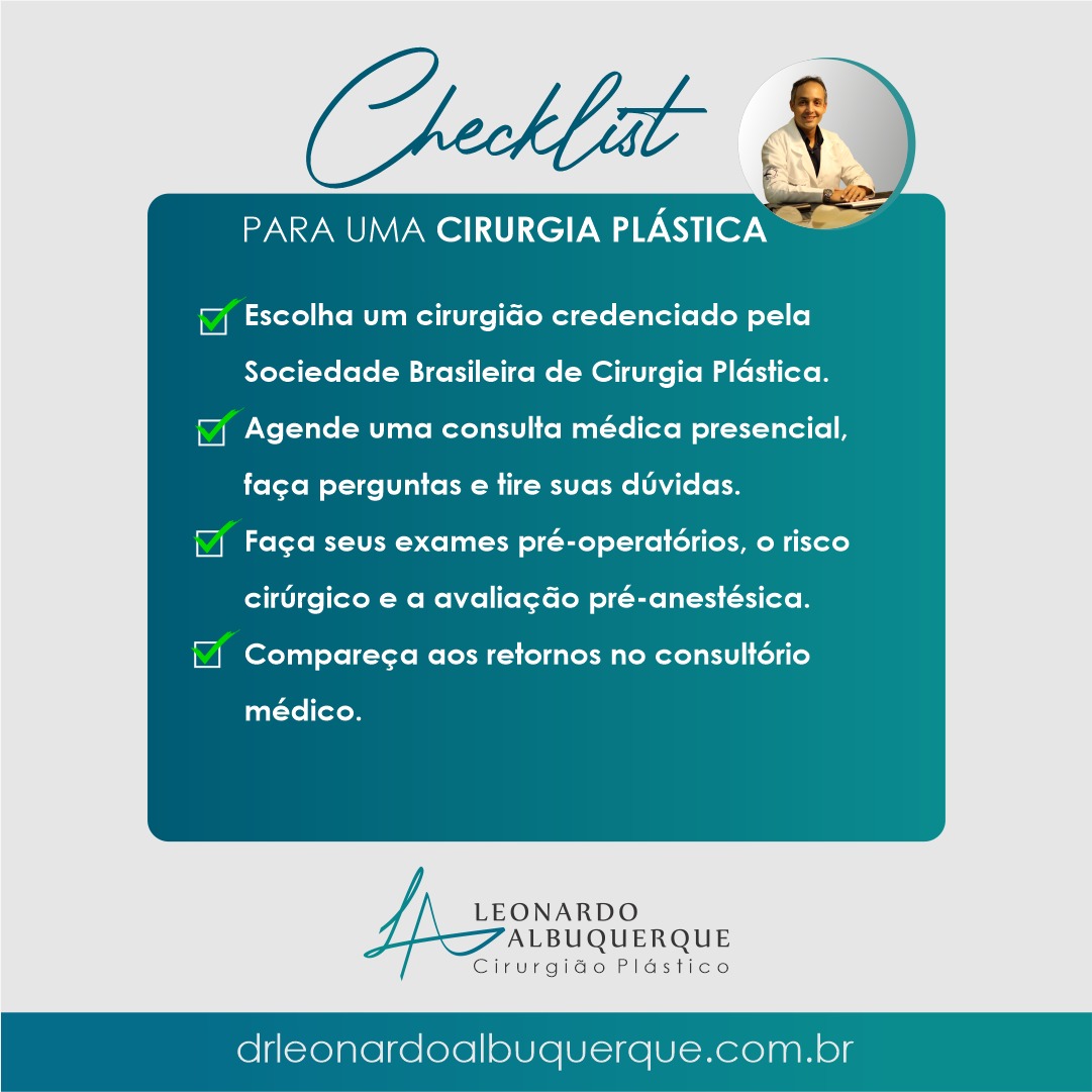 Cheklist para uma cirurgia plástica